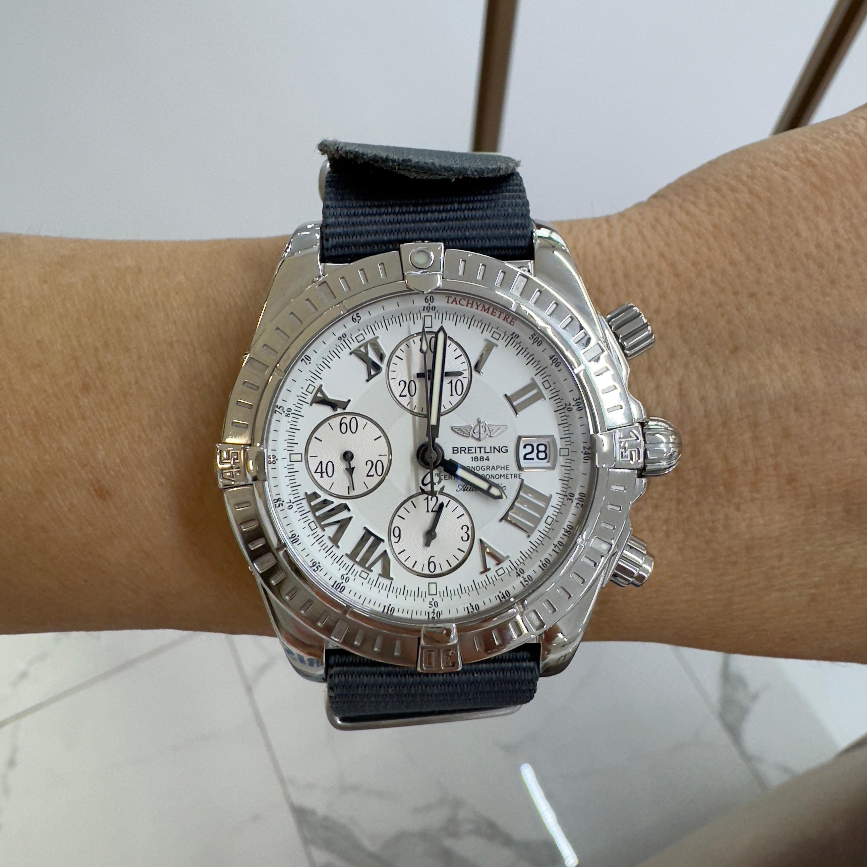 Reloj Automático Breitling Chronomat Evolution 43.5mm A13356 Correa OTAN Acero en venta 5