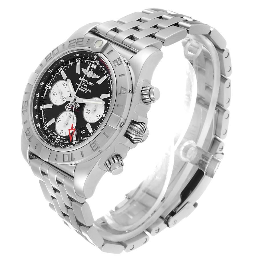 Breitling Chronomat Evolution 44 GMT Steel Mens Watch AB0420 Box Papers 1