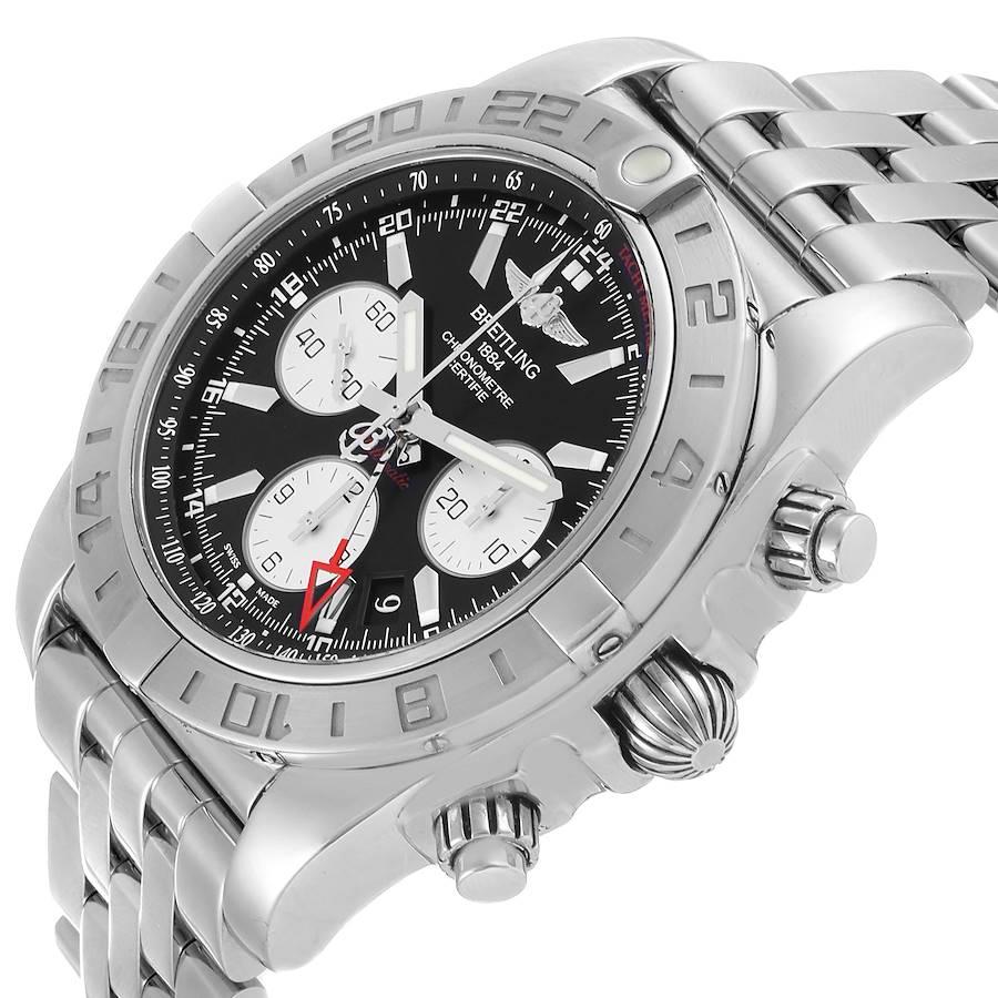 Breitling Chronomat Evolution 44 GMT Steel Mens Watch AB0420 Box Papers For Sale 2