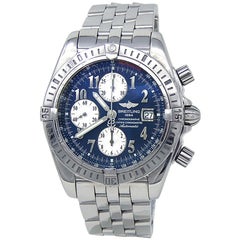 Breitling Chronomat Evolution A13356, Blue Dial, Certified