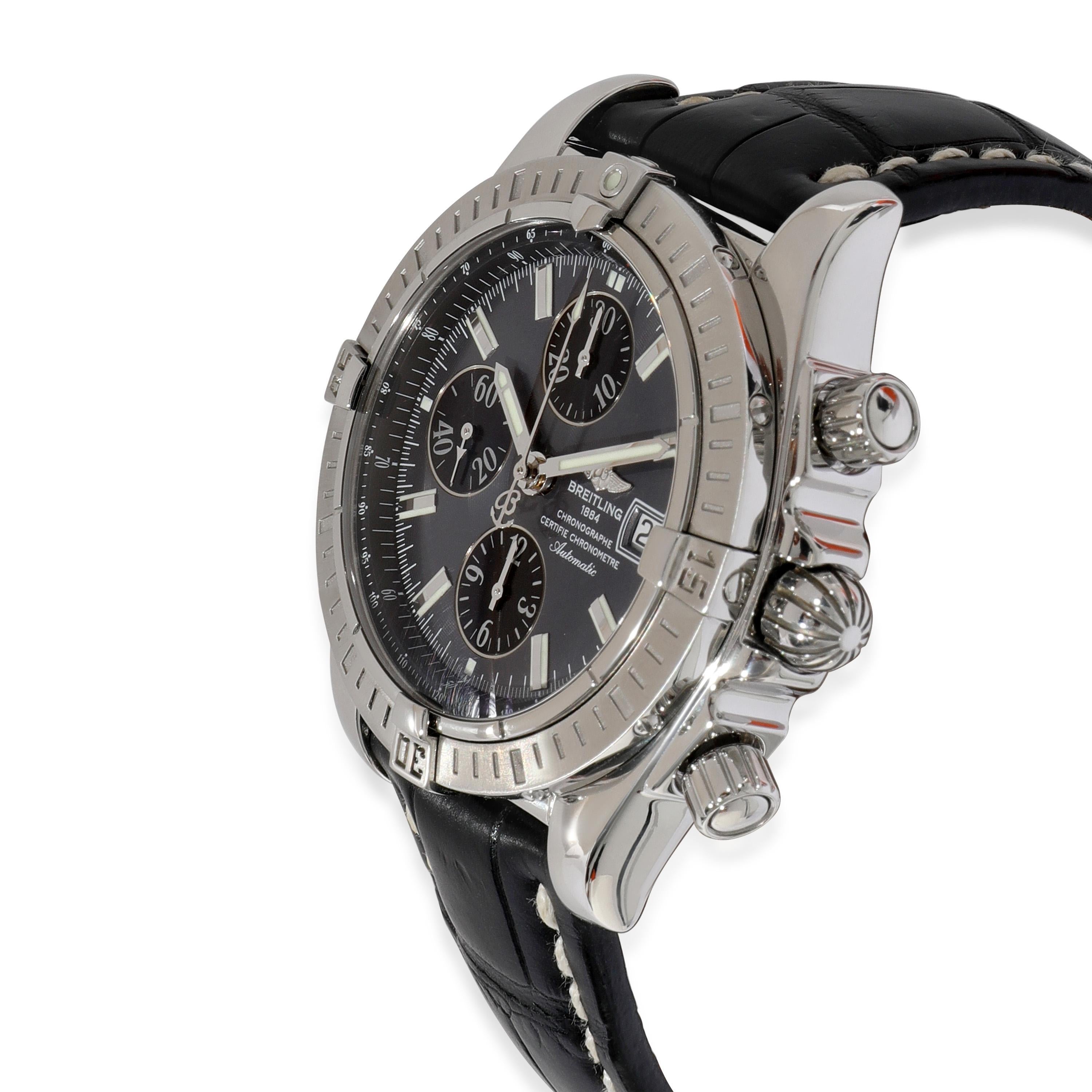Breitling Chronomat Evolution A13356 Men s Watch in Stainless Steel For Sale at 1stDibs breitling 1884 chronometre certifie a13356 price breitling chronometre certifie breitling 1884 chronometre certi...