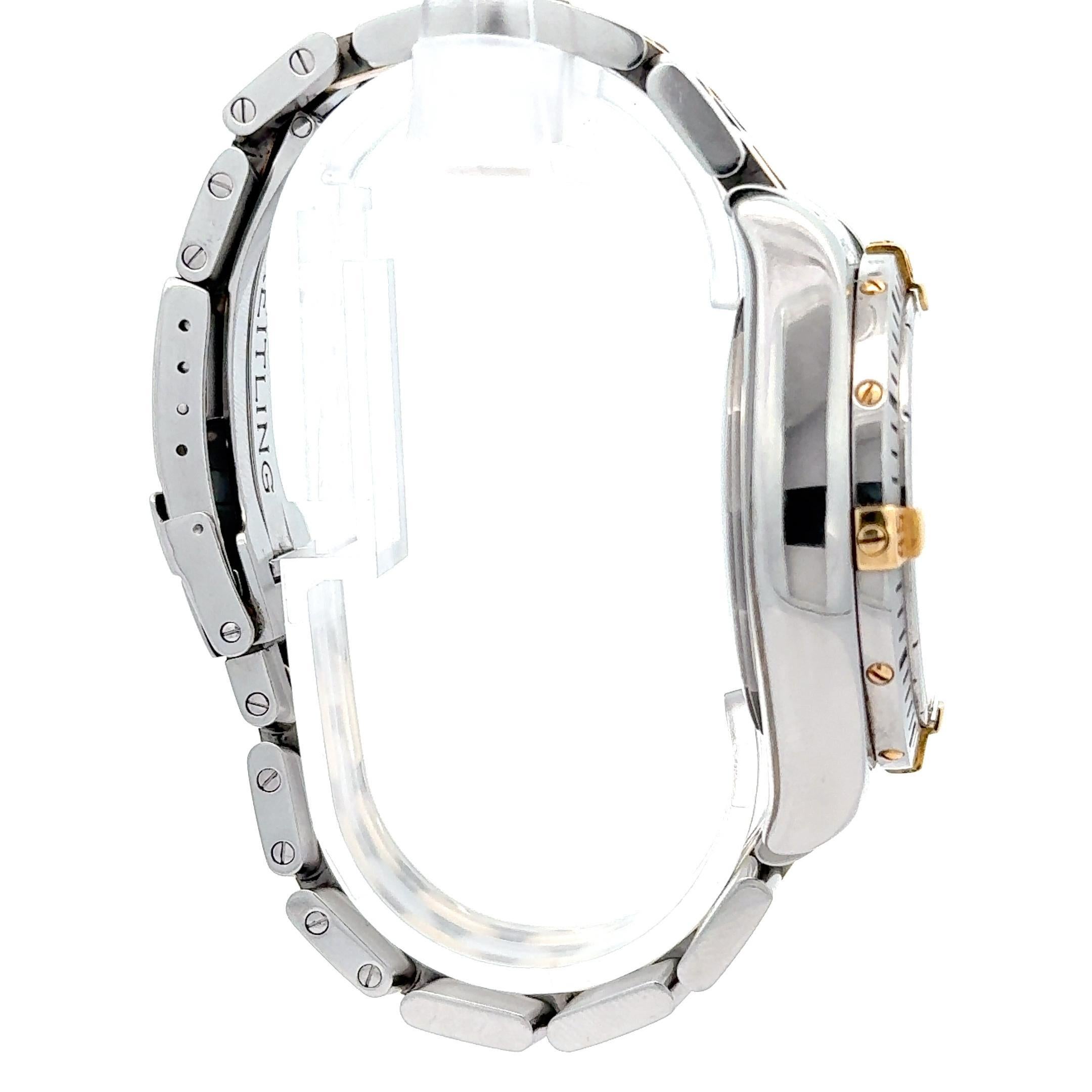 Breitling Chronomat Evolution B13356 44mm MoP Zifferblatt zwei Töne Armbanduhr für Damen oder Herren im Angebot