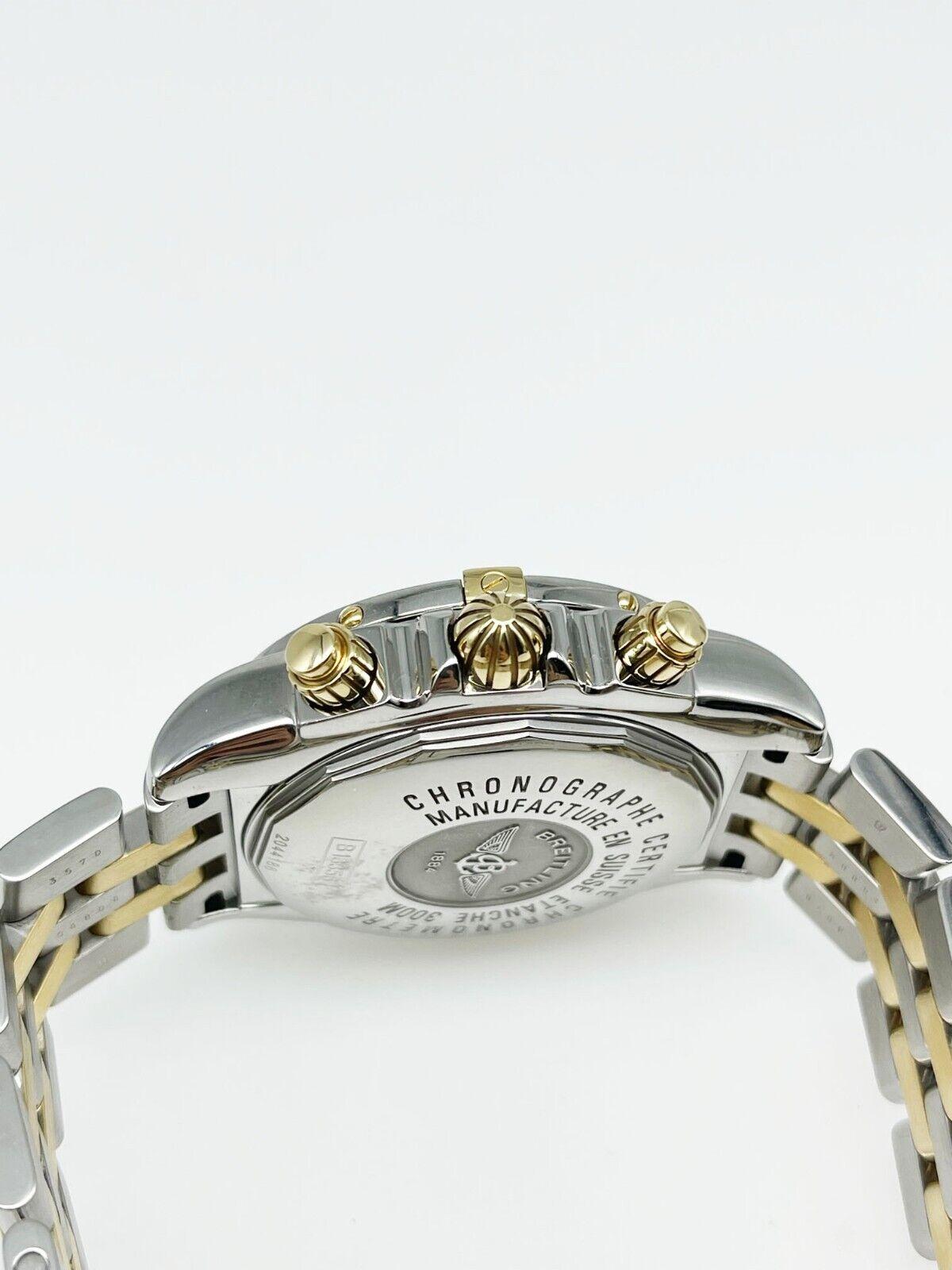 Breitling Chronomat Evolution B13356 MOP Zifferblatt 18K Gold Stahl Herren