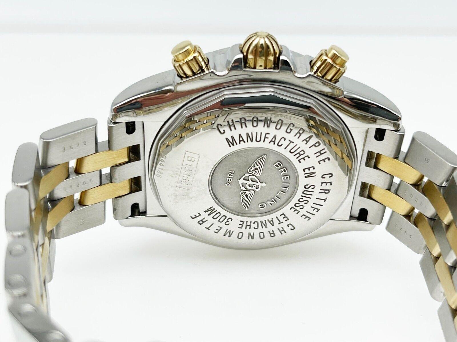 Breitling Chronomat Evolution B13356 MOP Zifferblatt 18K Gold Stahl 1