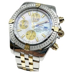 Breitling Chronomat Evolution B13356 MOP Zifferblatt 18K Gold Stahl