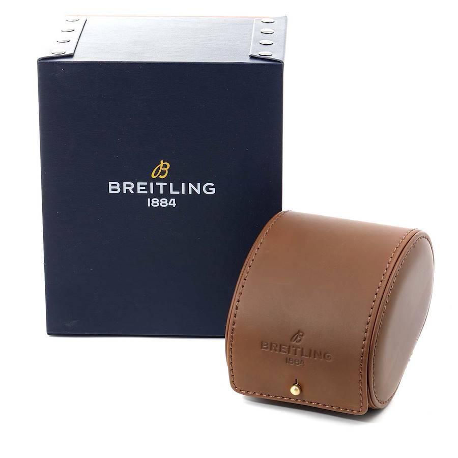 Breitling Chronomat Evolution Black Dial Steel Rose Gold Men's Watch CB0110 4
