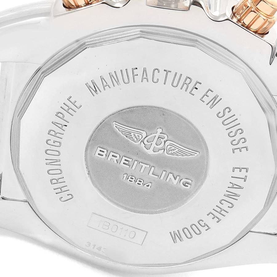 Breitling Chronomat Evolution Black Dial Steel Rose Gold Men's Watch CB0110 3