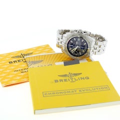Breitling Chronomat Evolution Chronograph Grey Concentric Dial Watch