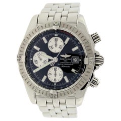 Used Breitling Chronomat Evolution Chronograph Black Dial Automatic Watch