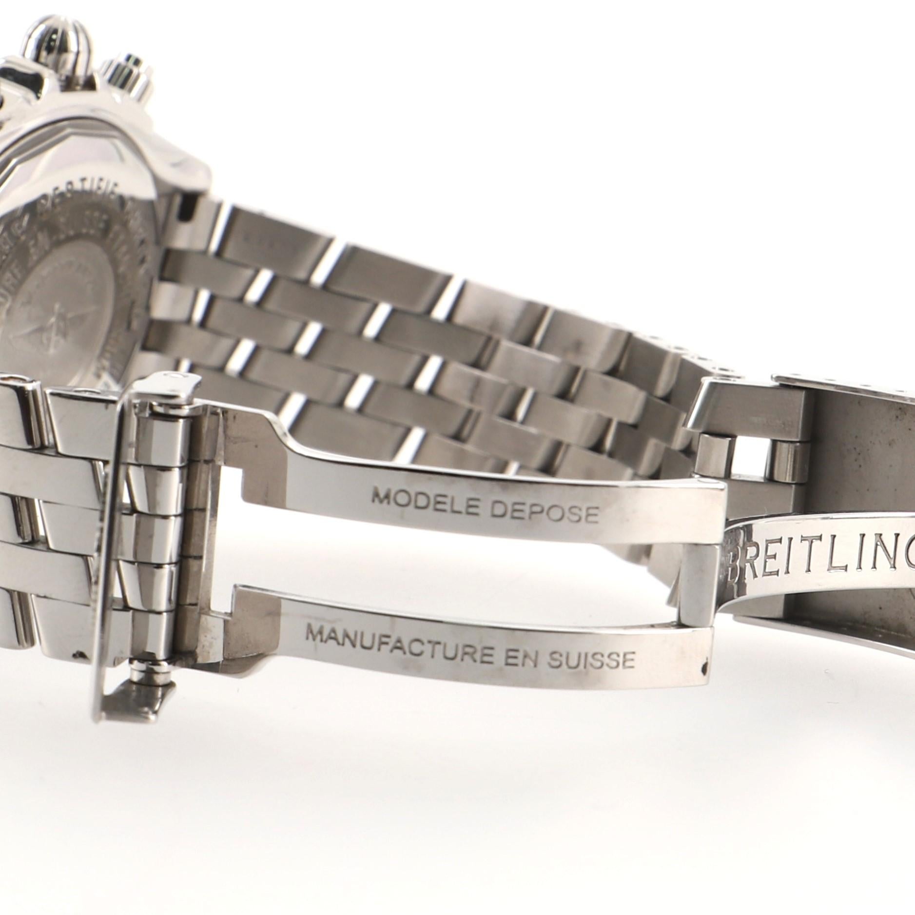 Breitling Chronomat Evolution Chronometer Chronograph Automatic Watch Stainless In Good Condition In New York, NY