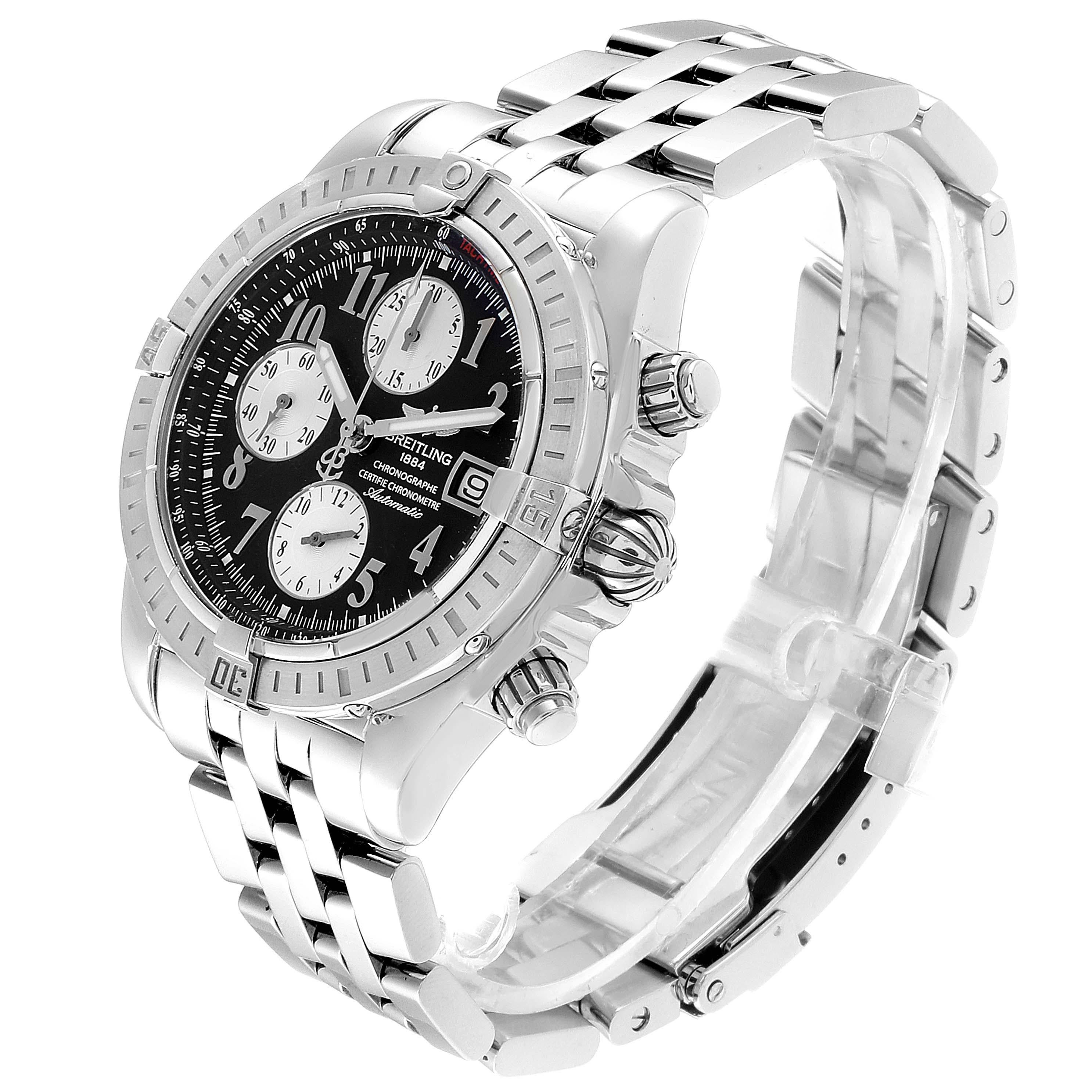 Breitling Chronomat Evolution Steel Black Dial Steel Men's Watch A13356 1