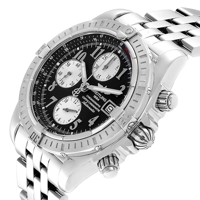 Breitling Chronomat Evolution Steel Black Dial Steel Men's ...