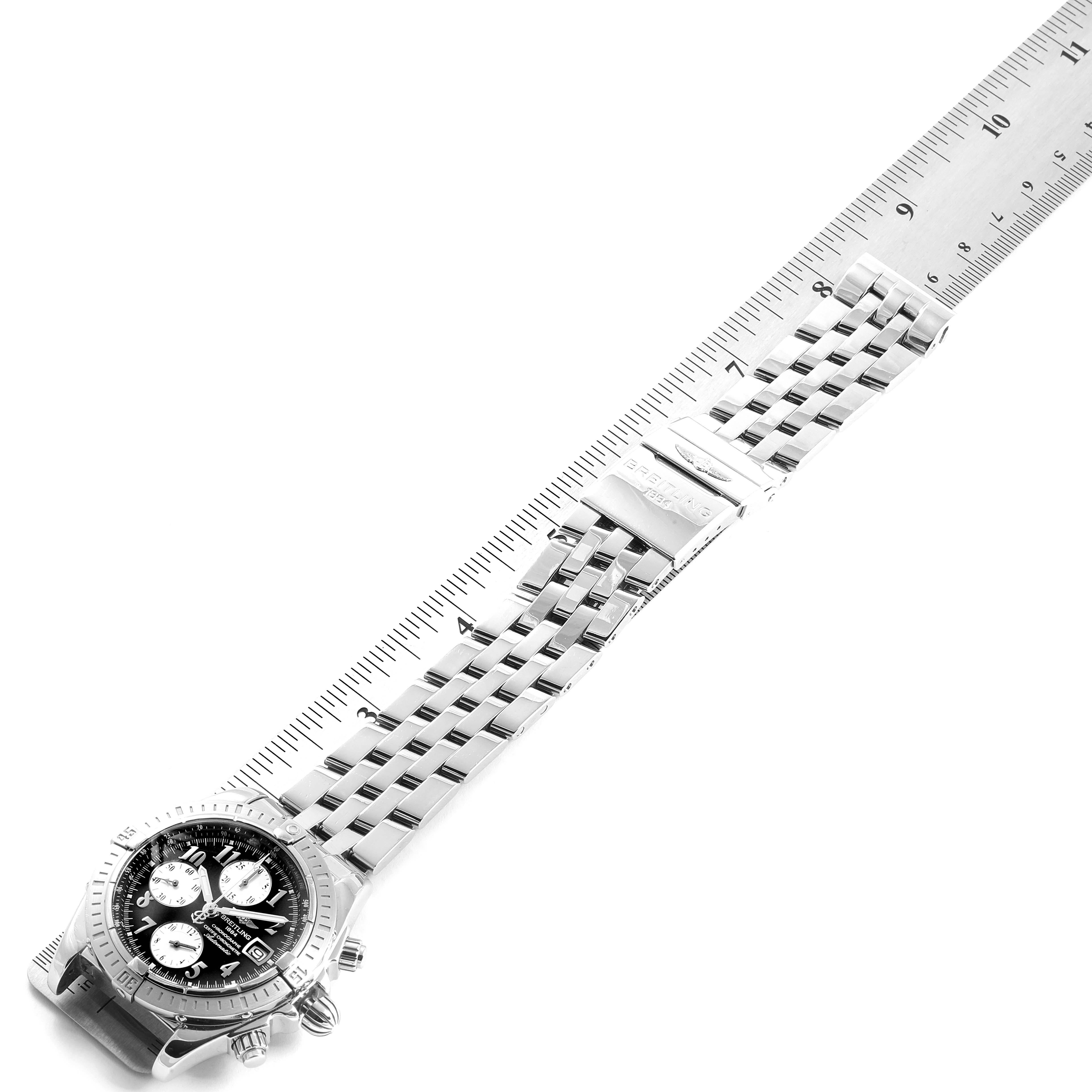 Breitling Chronomat Evolution Steel Black Dial Steel Men's Watch A13356 6