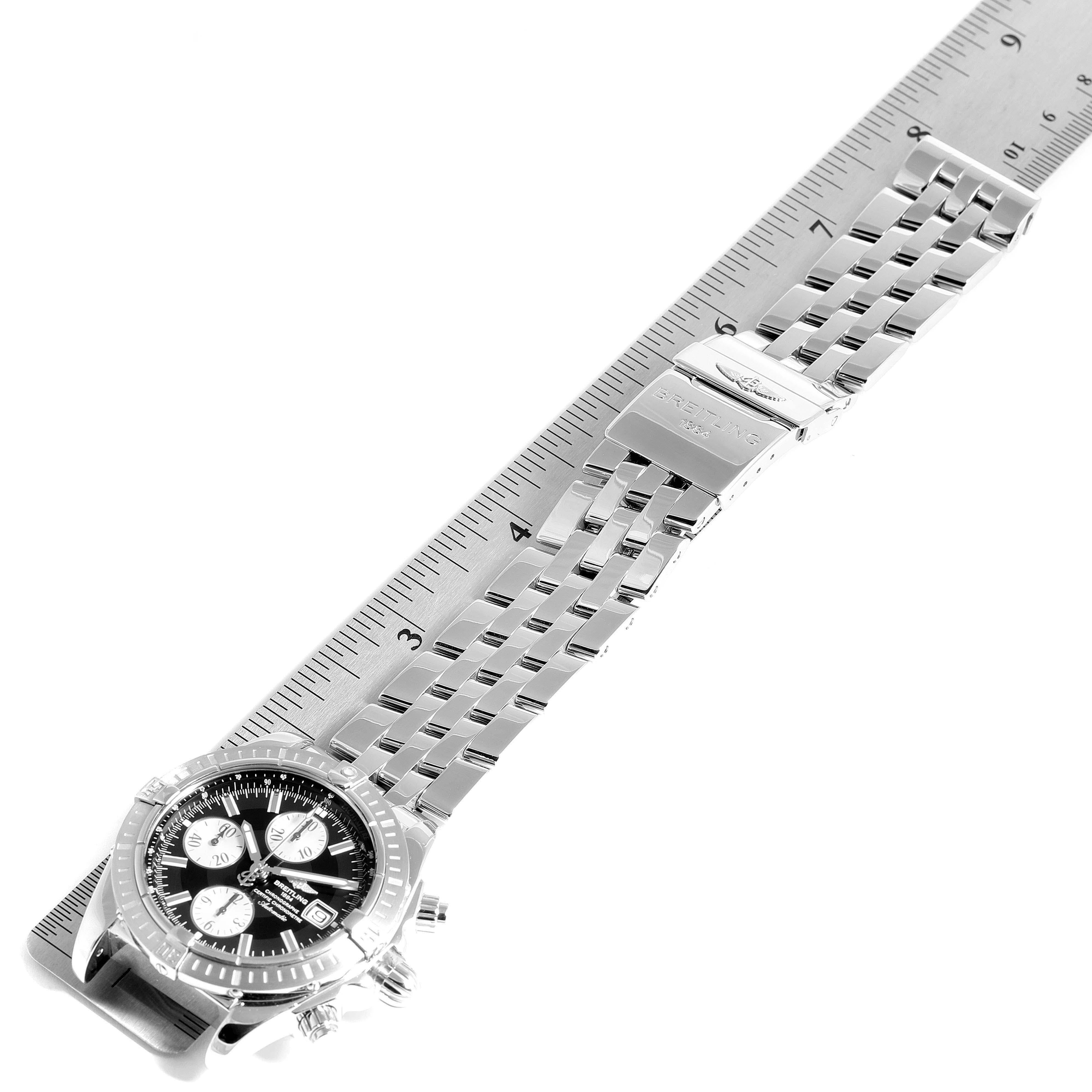 Breitling Chronomat Evolution Steel Black Dial Steel Men's Watch A13356 3