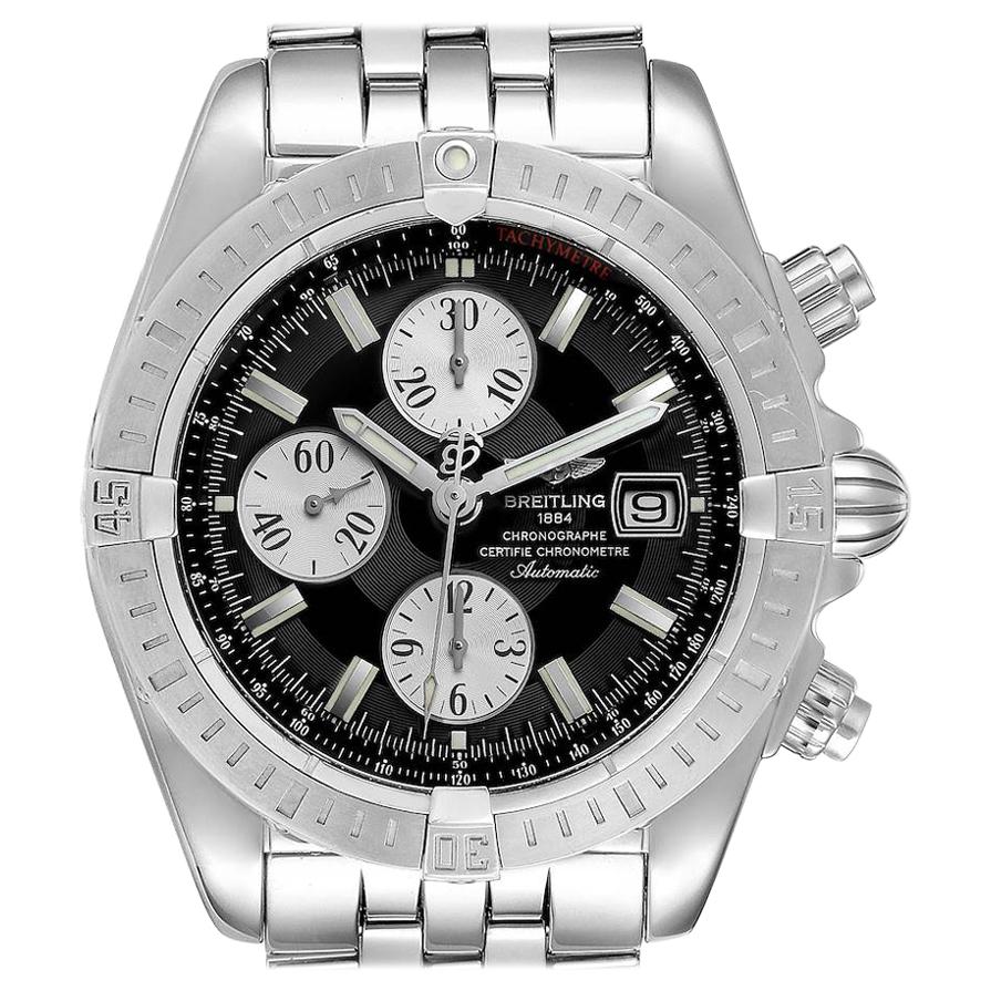 Breitling Chronomat Evolution Steel Black Dial Steel Men's Watch A13356