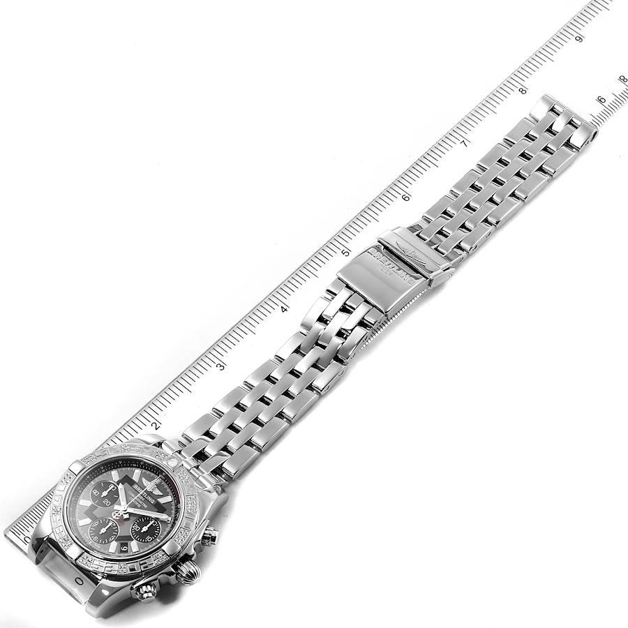 Breitling Chronomat Evolution Steel Diamond Men's Watch AB0140 Box Papers 3