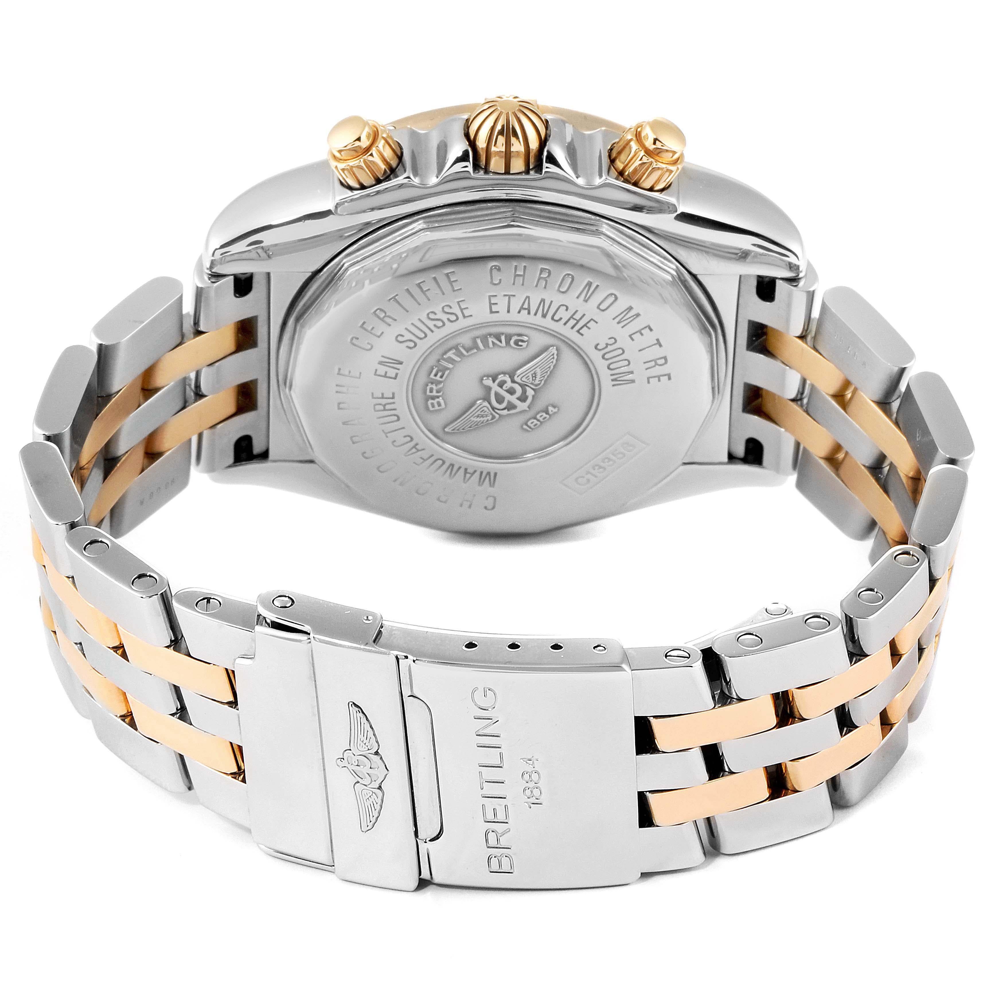 Breitling Chronomat Evolution Steel Rose Gold Diamond Watch C13356 For Sale 2