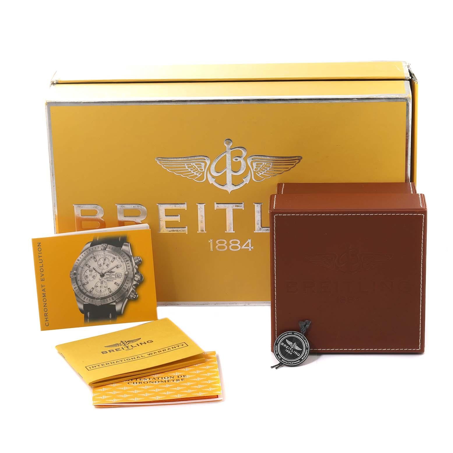 Breitling Chronomat Evolution Yellow Gold Mens Watch K13356 Box Papers 5