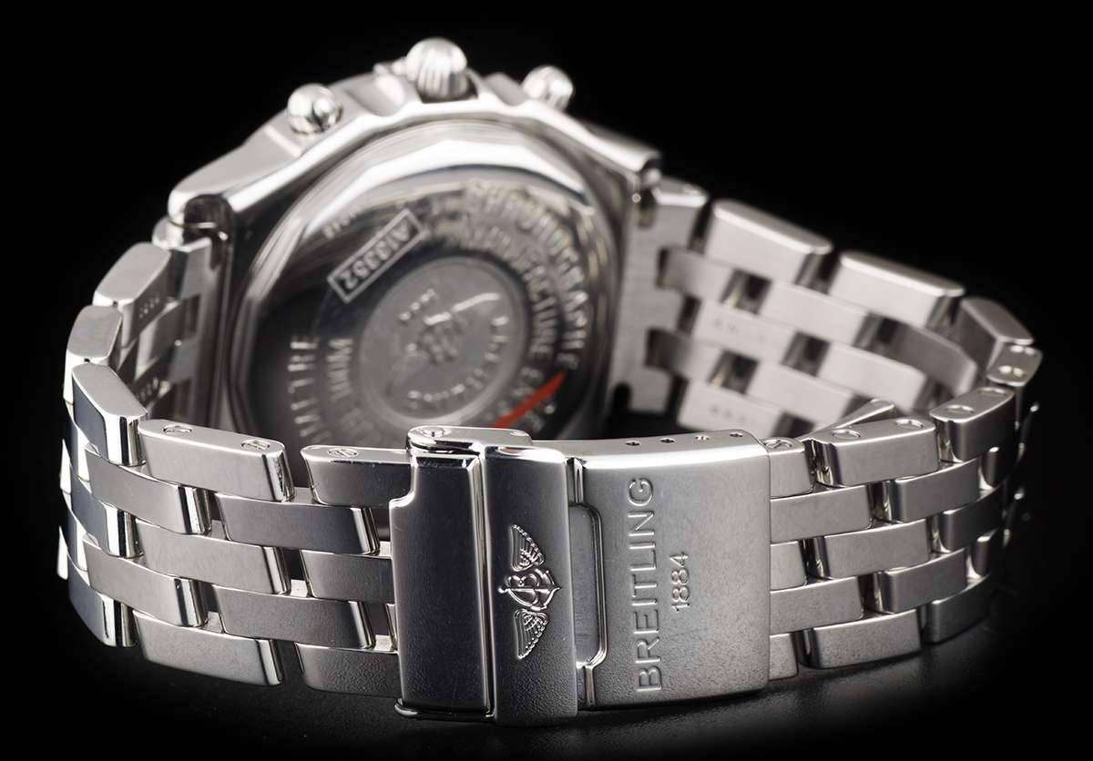 Breitling Stainless Steel Black Dial Chronomat Automatic Wristwatch Ref A13352  2
