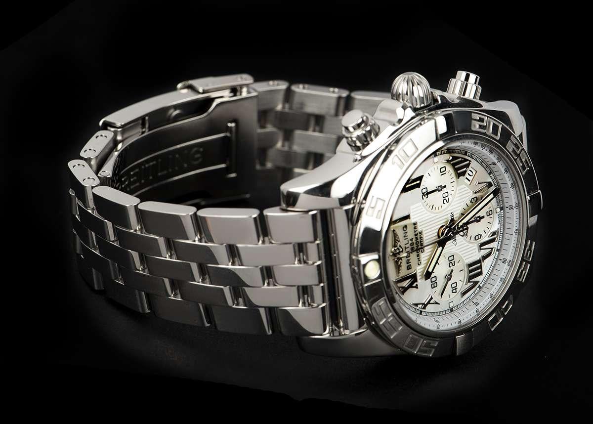 Breitling Chronomat Gents Steel Mother-of-Pearl Dial AB0110 1