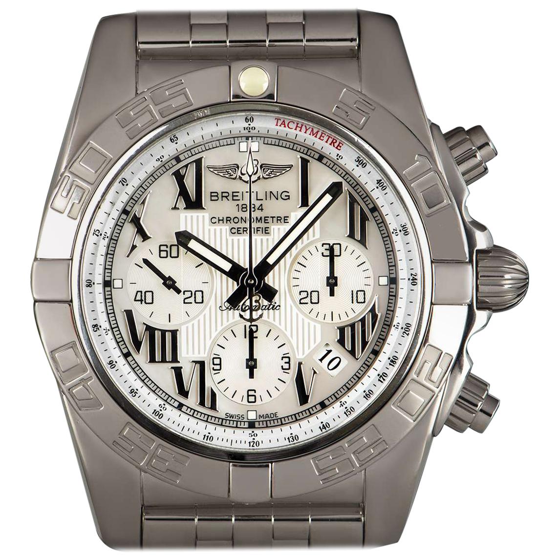 Breitling Chronomat Gents Steel Mother-of-Pearl Dial AB0110