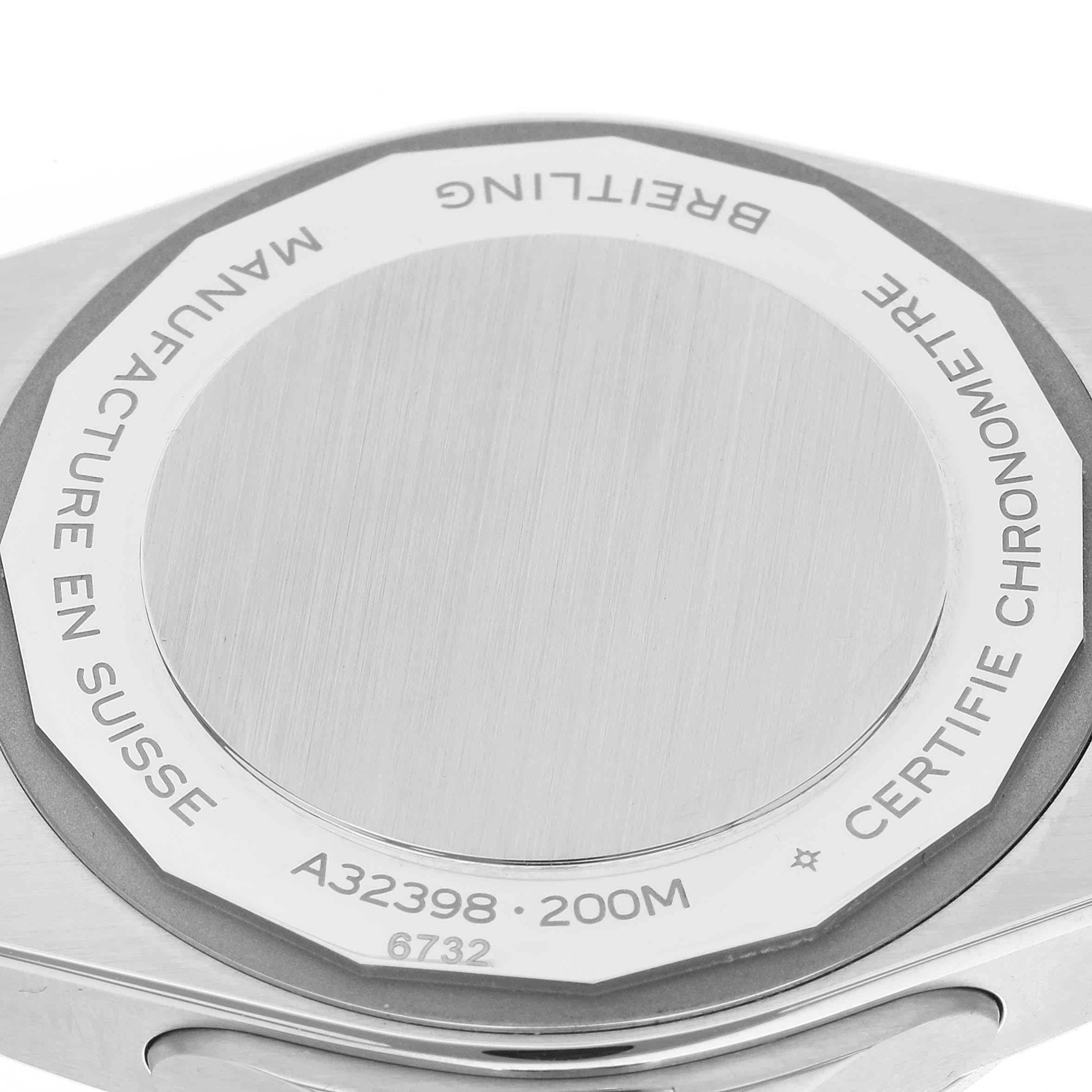 Men's Breitling Chronomat GMT 40 Grey Dial Steel Mens Watch A32398 Unworn