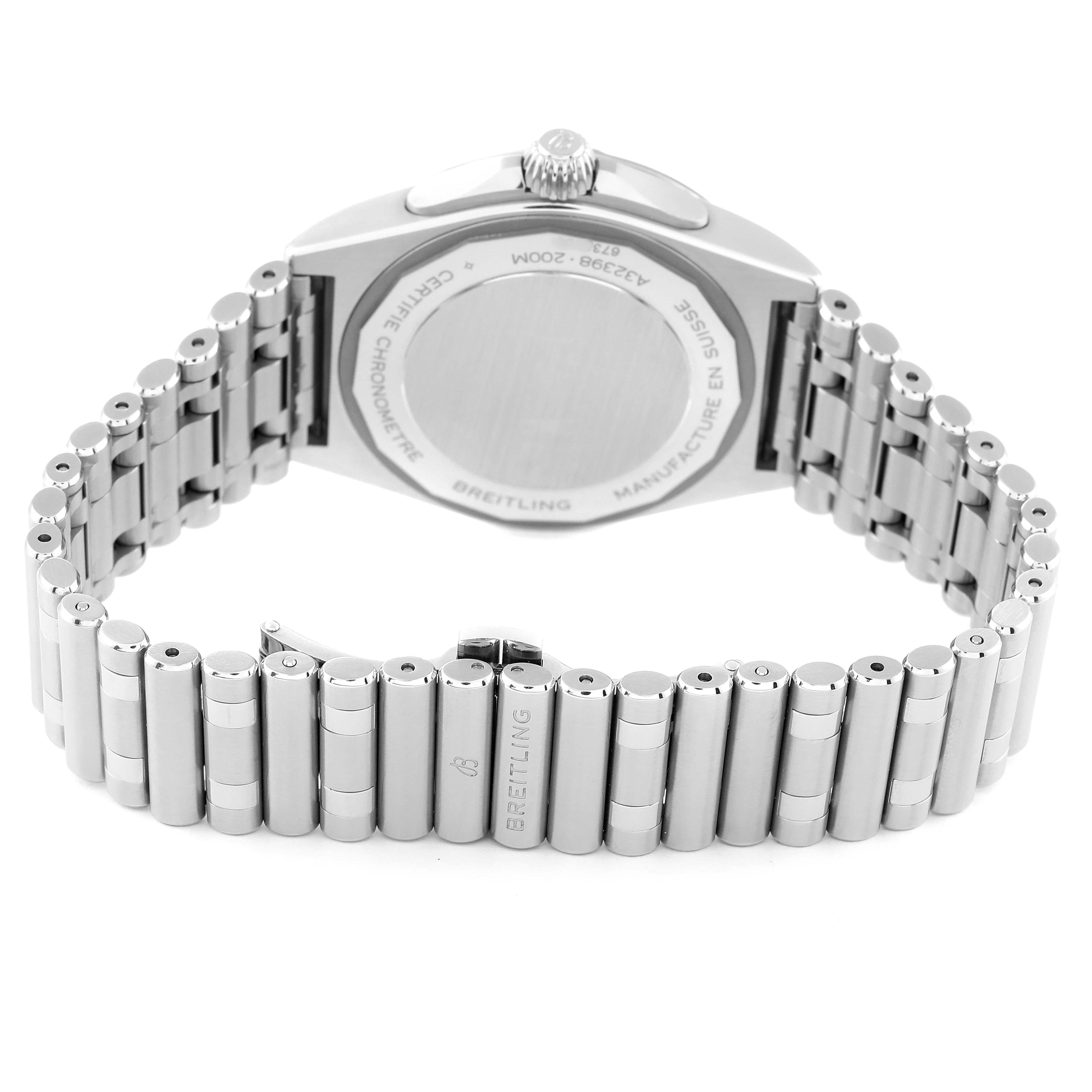 Breitling Chronomat GMT 40 Grey Dial Steel Mens Watch A32398 Unworn 1