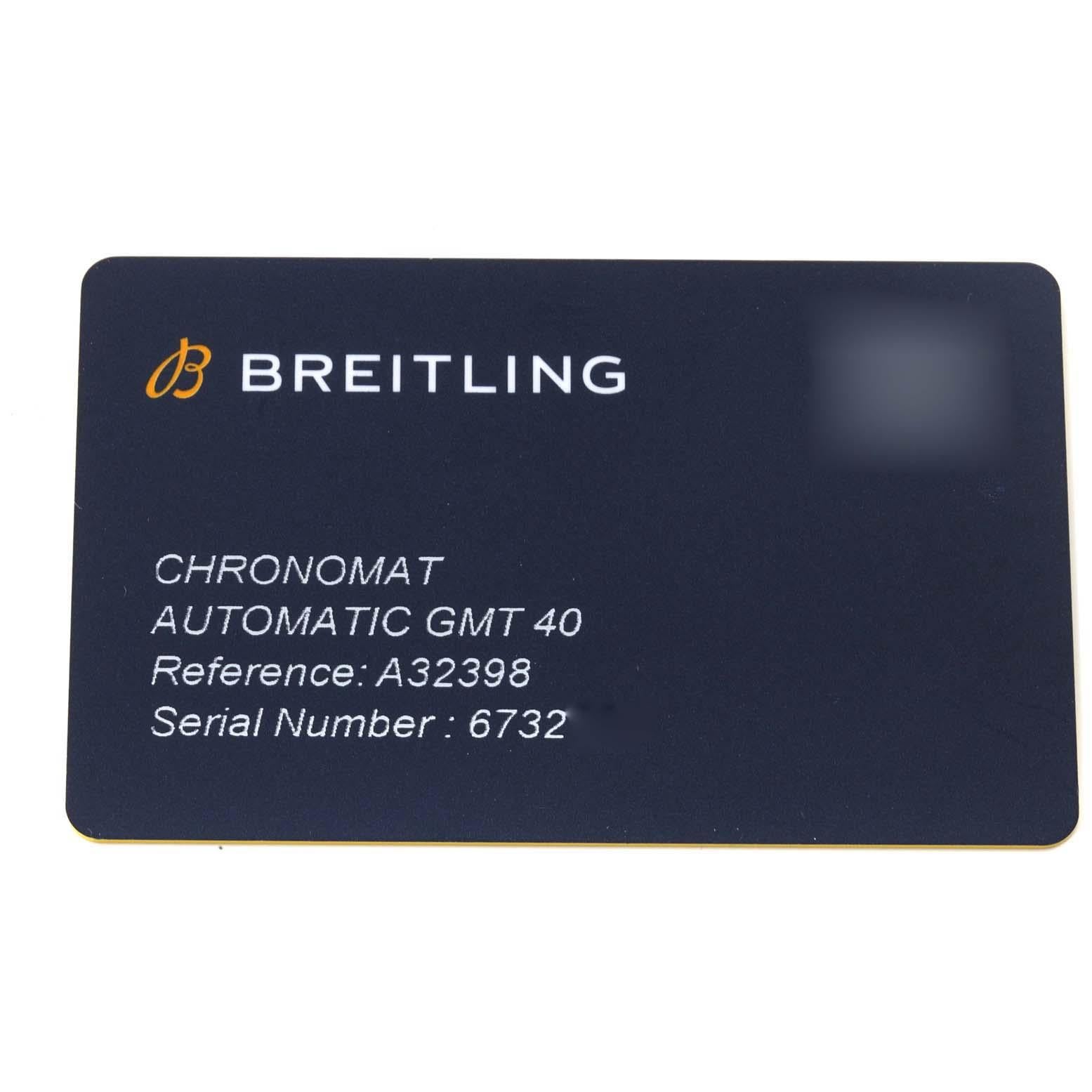 Breitling Chronomat GMT 40 Grey Dial Steel Mens Watch A32398 Unworn 2