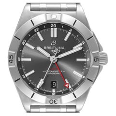 Breitling Chronomat GMT 40 Grey Dial Steel Mens Watch A32398 Unworn