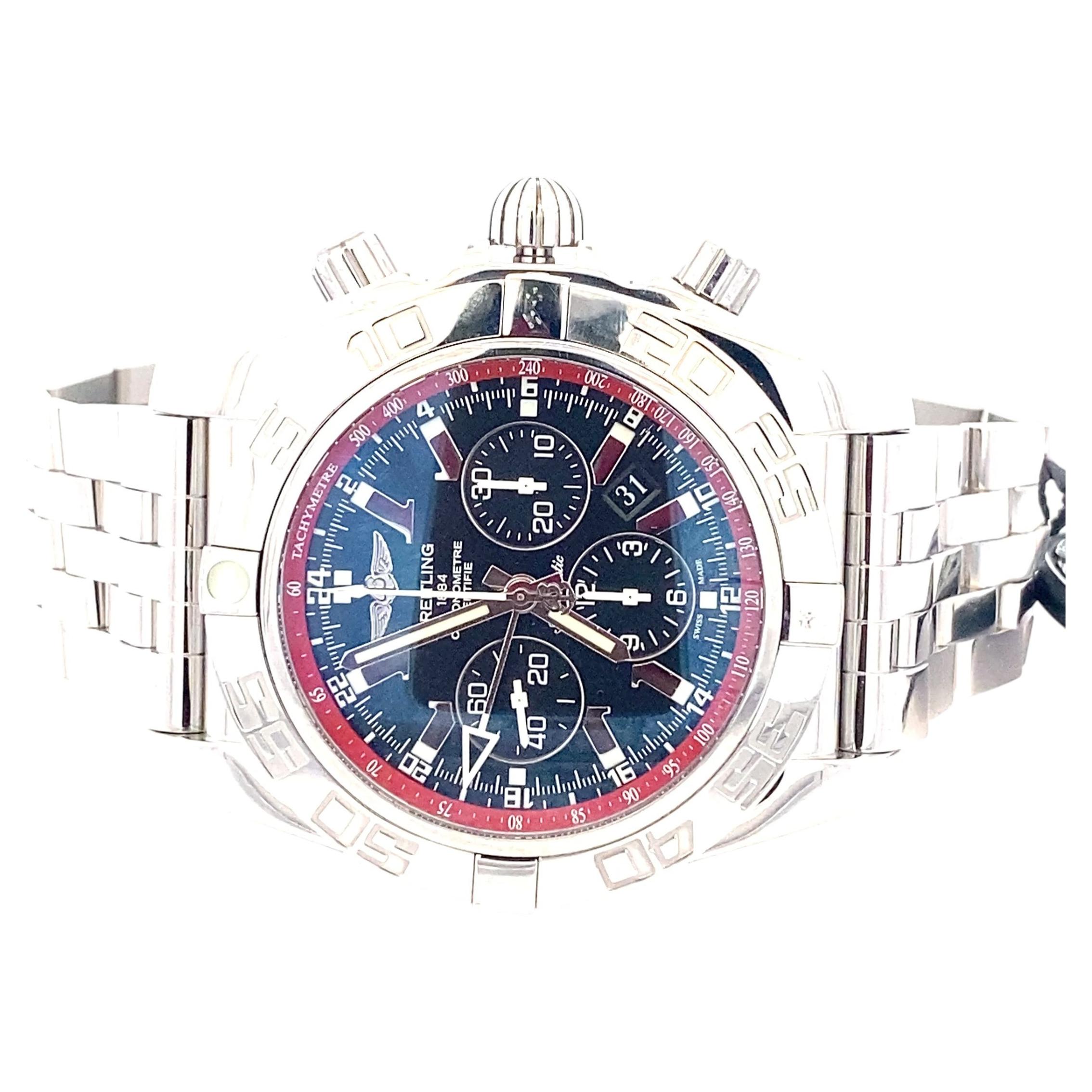 Breitling Chronomat GMT 47mm Watch with Wayne Gretzky Autographed Box For Sale