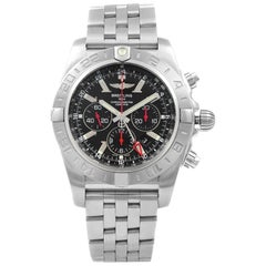 Breitling Chronomat GMT Black Dial Steel Automatic Mens Watch AB041210/BB48-384A
