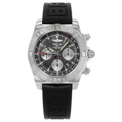 Breitling Chronomat GMT Steel Black Dial Automatic Mens Watch AB042011/BB56-153S