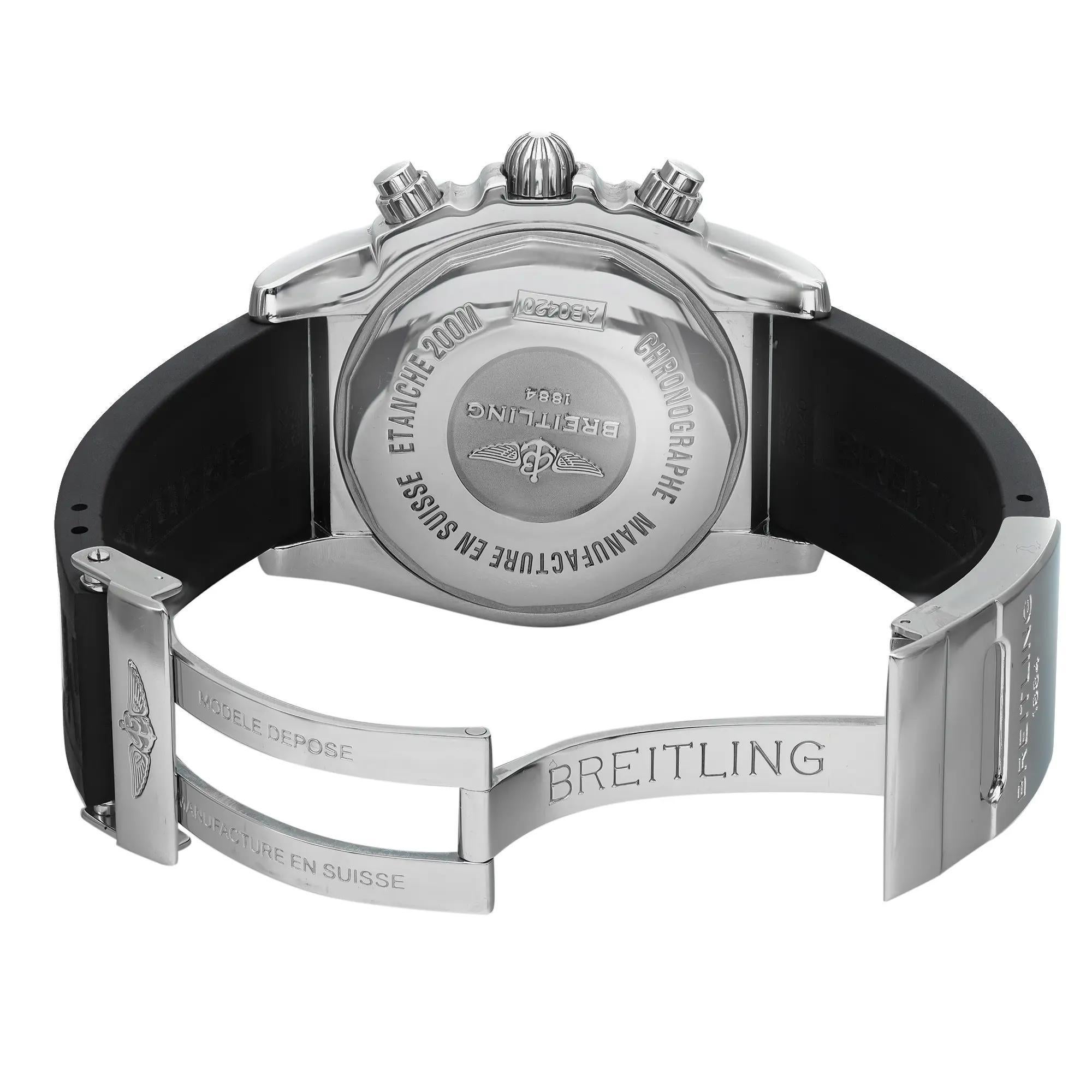 Breitling Chronomat GMT Steel Black Dial Automatic Watch AB042011/BB56-153S In Good Condition For Sale In New York, NY
