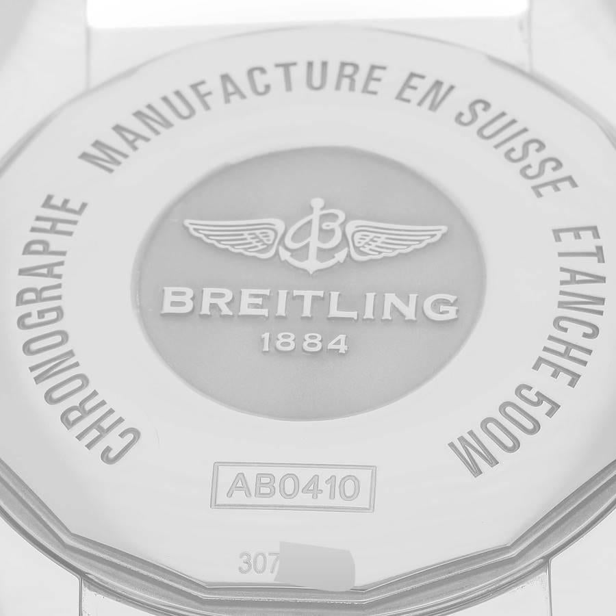Men's Breitling Chronomat GMT Steel Brown Dial Mens Watch AB0410 Box Card
