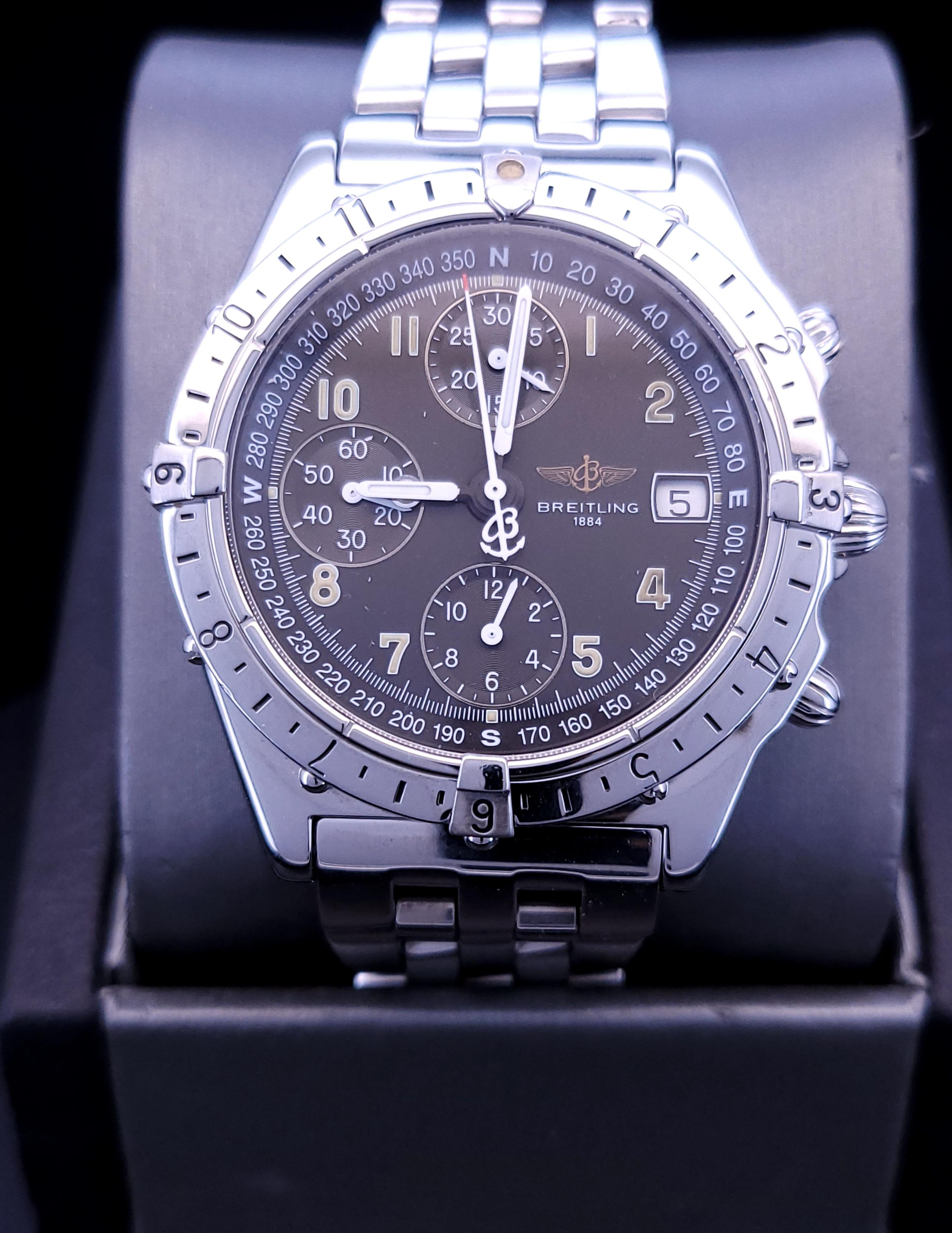 BREITLING Chronomat Longitude A20048 GMT grau Zifferblatt Automatik Herrenuhr
Für weitere Details hinterlassen Sie uns eine Nachricht

Modell      
Chronomat Längengrad
Referenznummer
A20048
Geschlecht
Unisex
Metall
Rostfreier Stahl
Gehäuse Größe
40