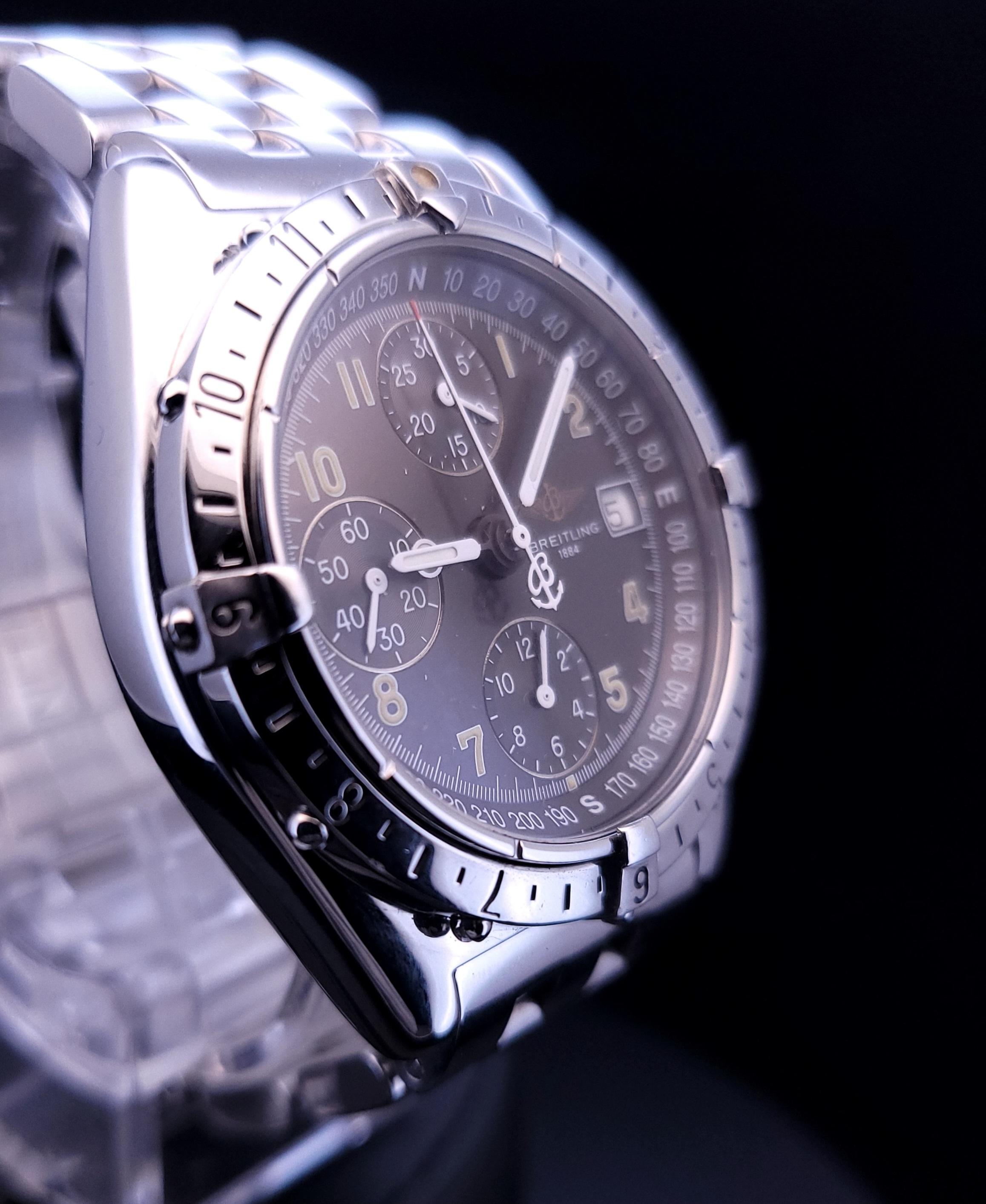 BREITLING Chronomat Longitude A20048 GMT grau Zifferblatt Automatik Herrenuhr im Angebot 1