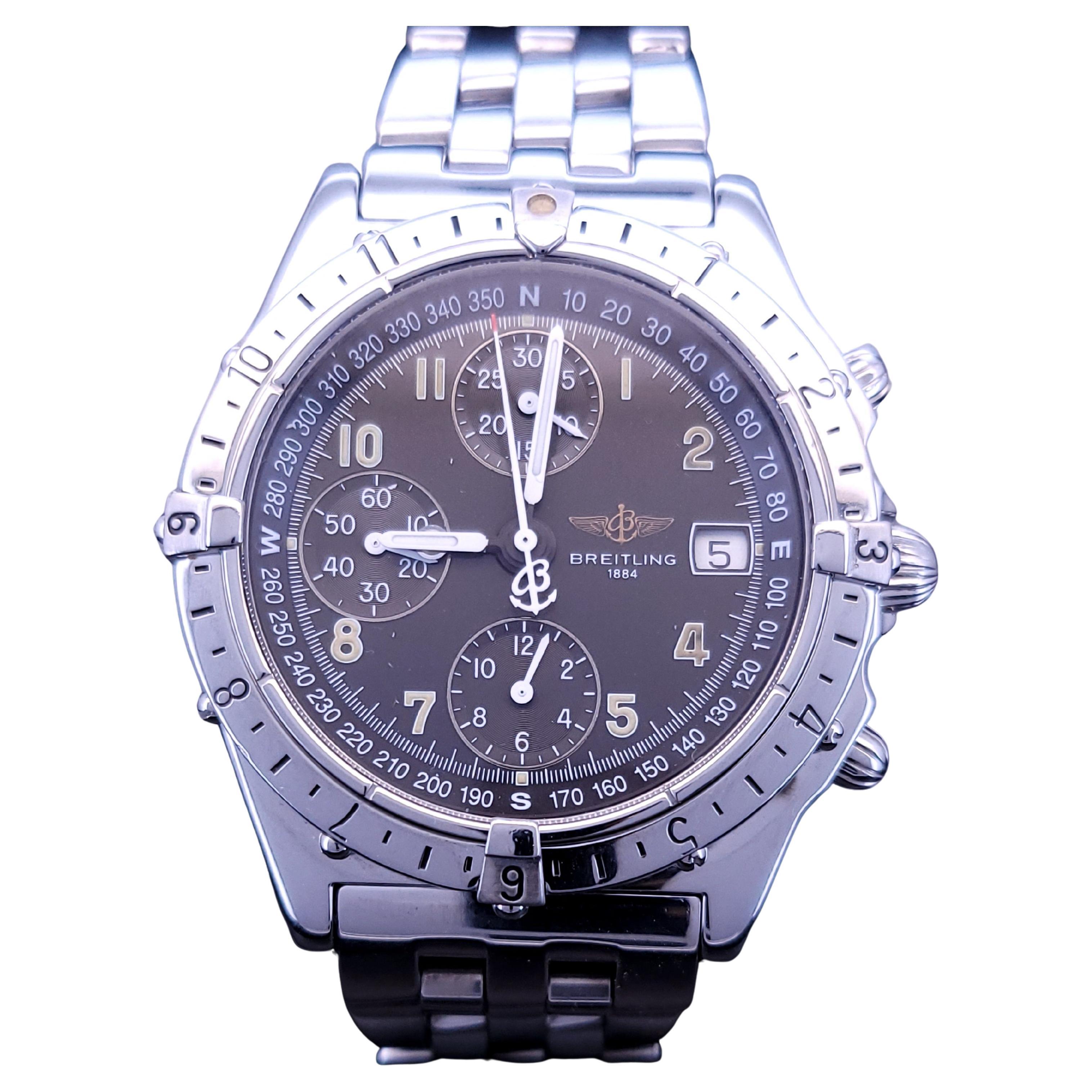 BREITLING Chronomat Longitude A20048 GMT gray Dial Automatic Men's Watch