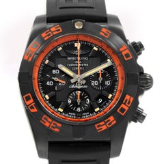 Breitling Chronomat Raven Blacksteel Watch MB0111 Box Papers