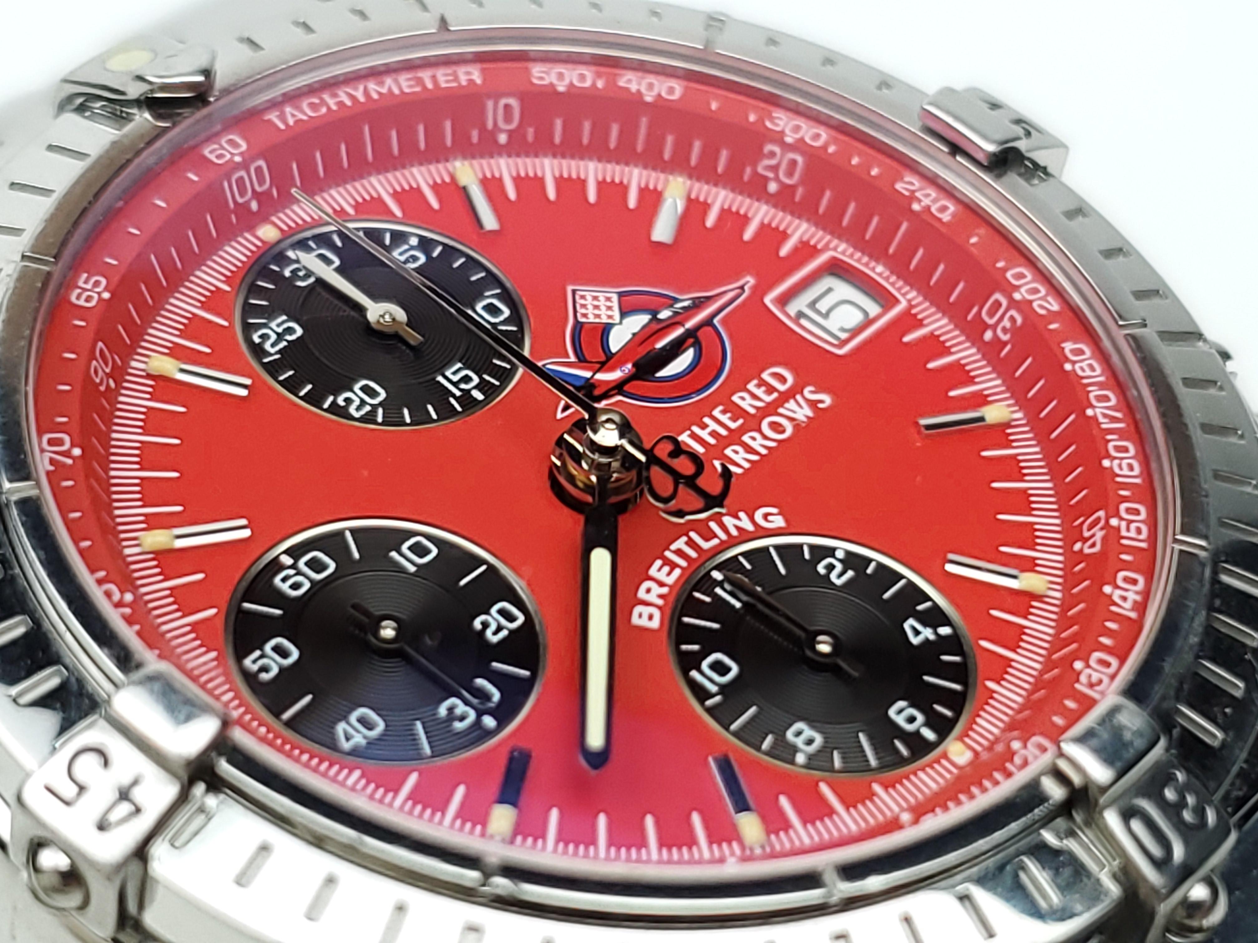 Breitling Chronomat Red Arrows Limited Edition Stainless Steel Wristwatch 3