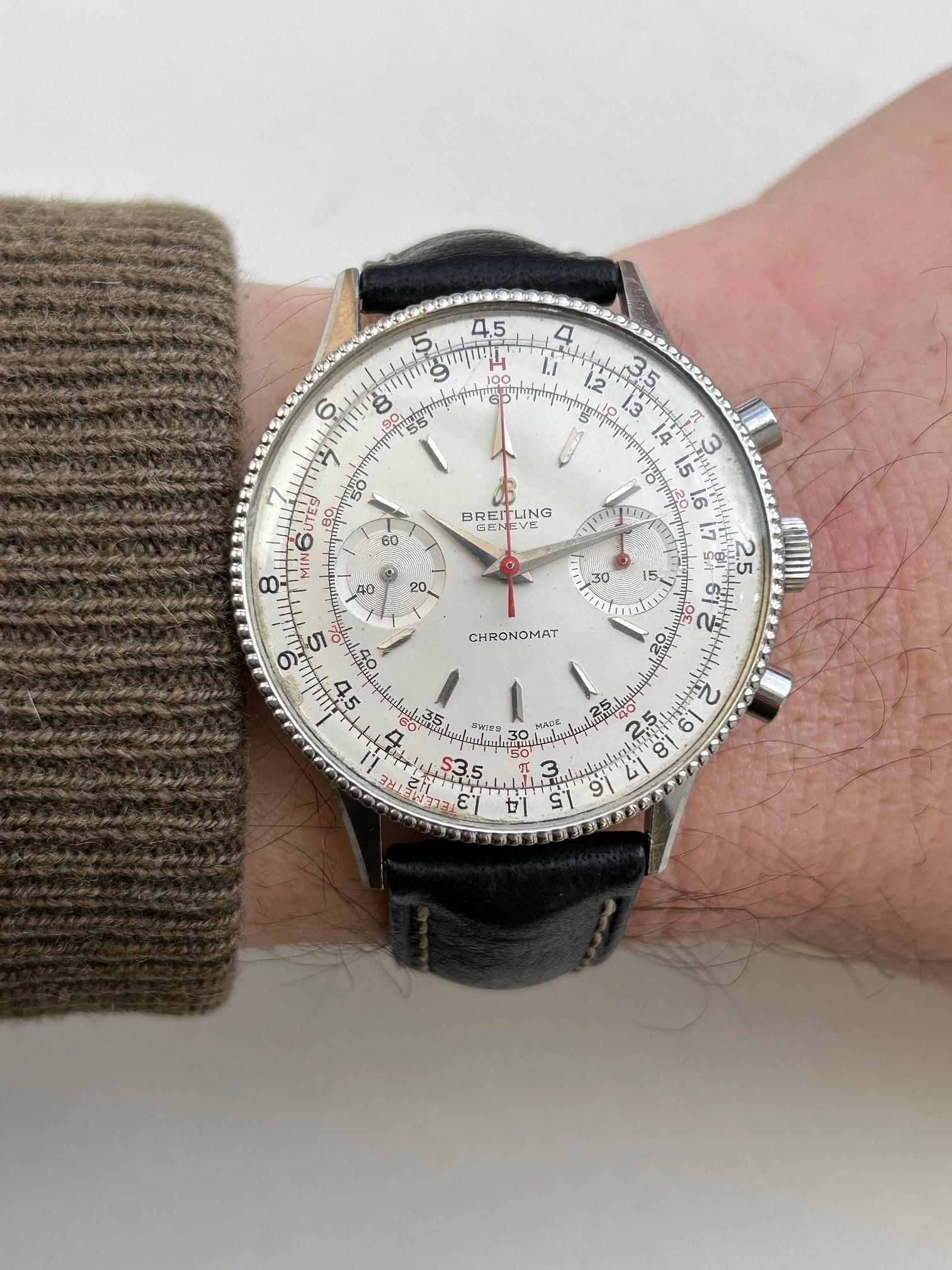 Breitling Chronomat ref 808 Wristwatch, 175 Manually Movement, Circa 1962. For Sale 2