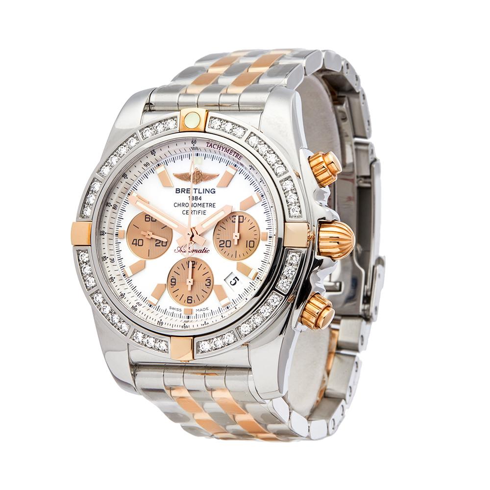 Reference: W5261
Manufacturer: Breitling
Model: Chronomat
Model Reference: IB011053/A697
Age: 20th June 2018
Gender: Men's
Box and Papers: Box, Manuals and Guarantee
Dial: Mother Of Pearl Baton
Glass: Sapphire Crystal
Movement: Automatic
Water