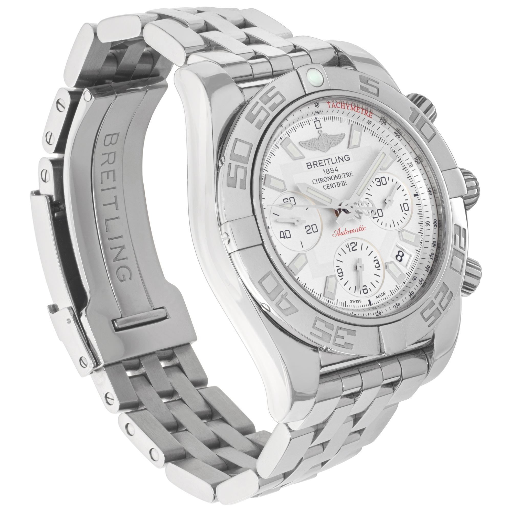 Breitling Chronomat Stainless Steel Automatic Wristwatch Ref AB014012 In Excellent Condition For Sale In Surfside, FL