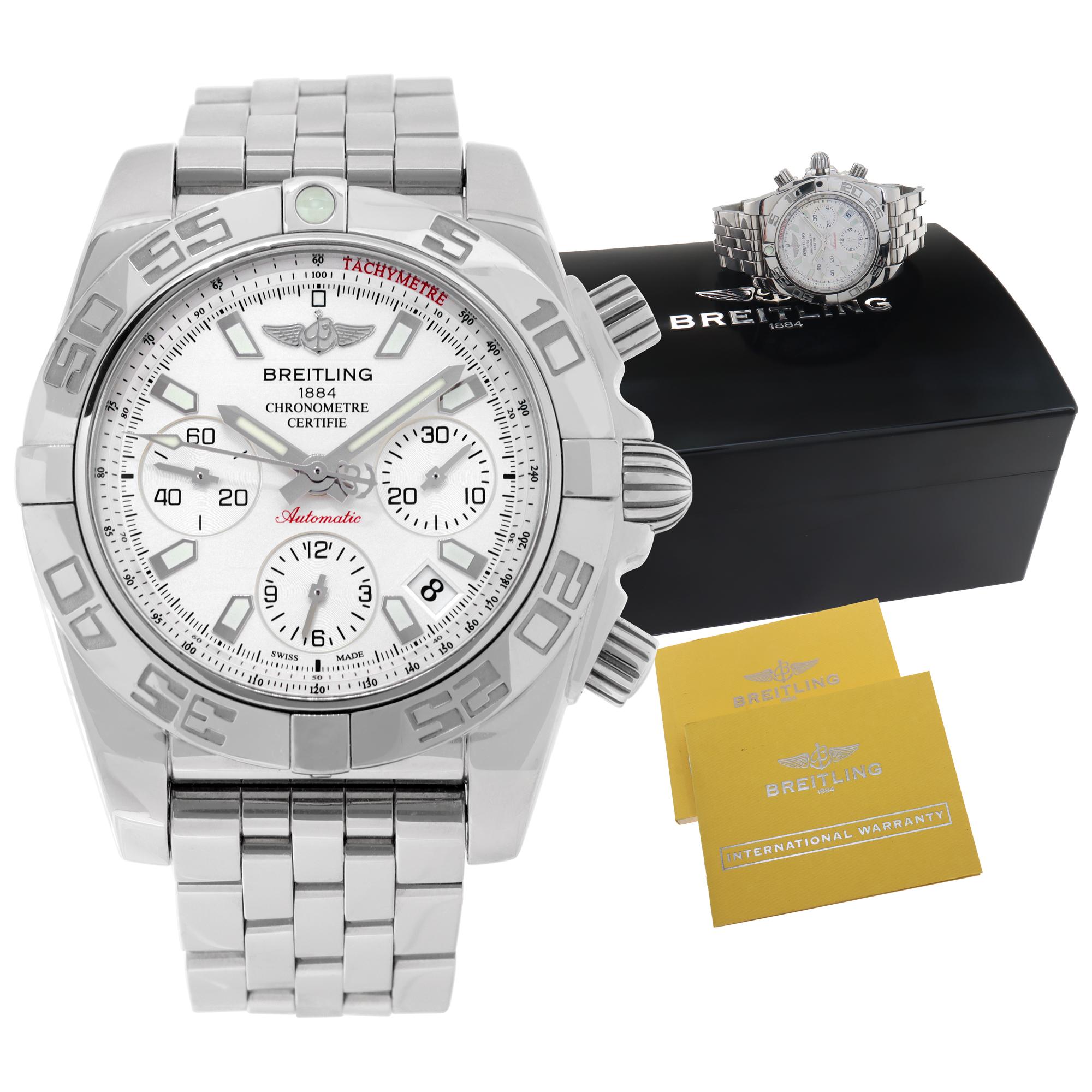 Breitling Chronomat Stainless Steel Automatic Wristwatch Ref AB014012 For Sale 3