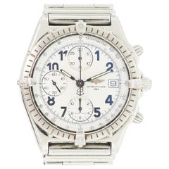 Orologio Breitling Chronomat in acciaio inossidabile con quadrante bianco