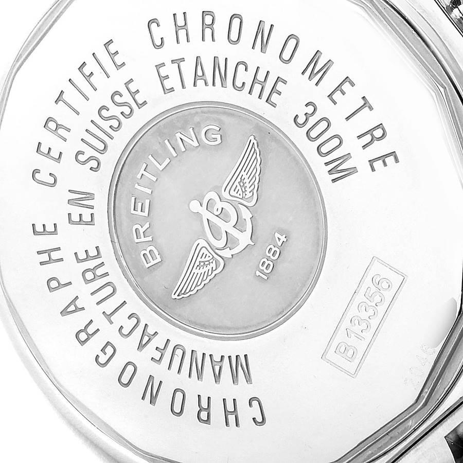 Breitling Chronomat Steel 18 Karat Yellow Gold Blue Dial Men's Watch B13356 For Sale 4
