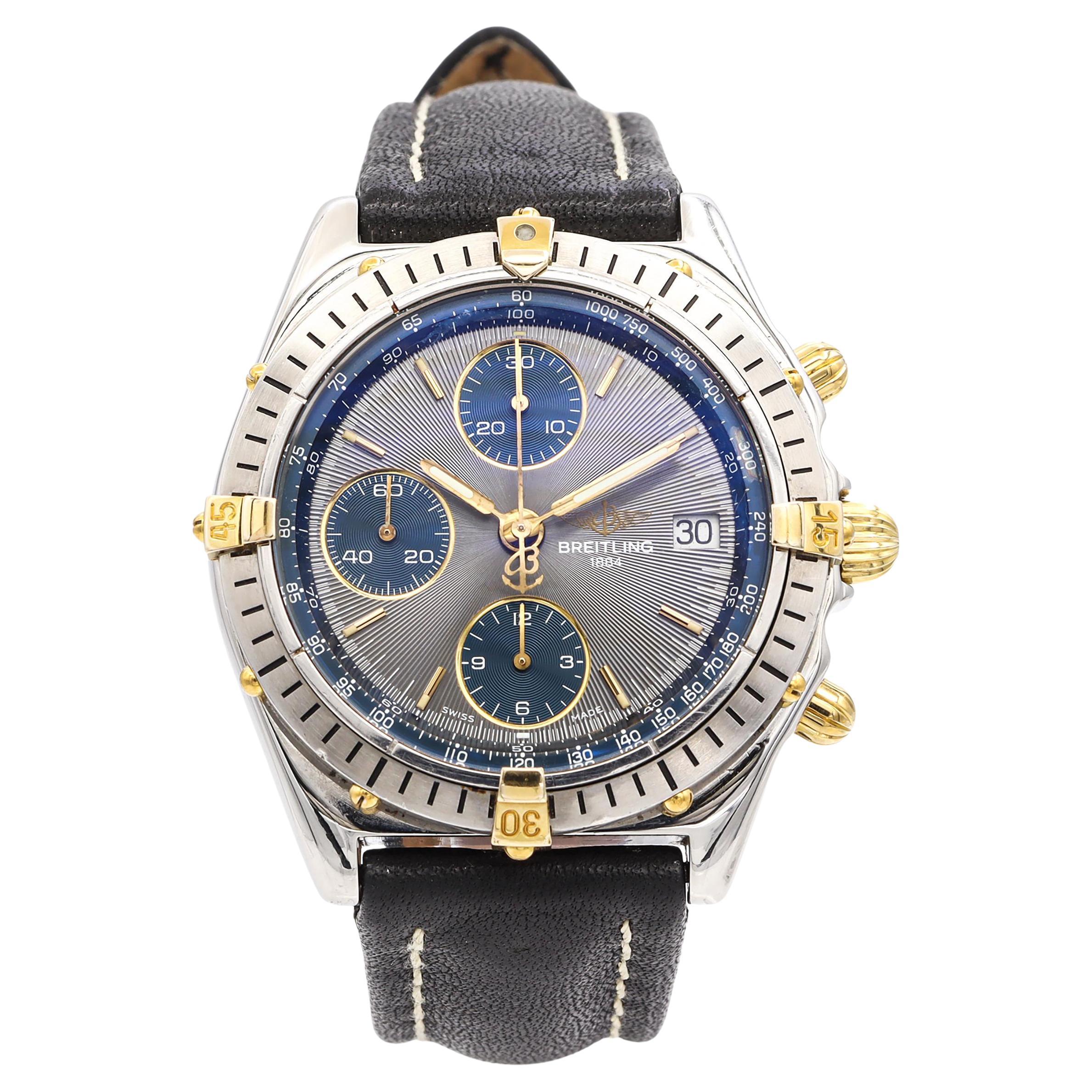Breitling Chronomat Two Tone Chronograph Automatic Watch Ref B13048