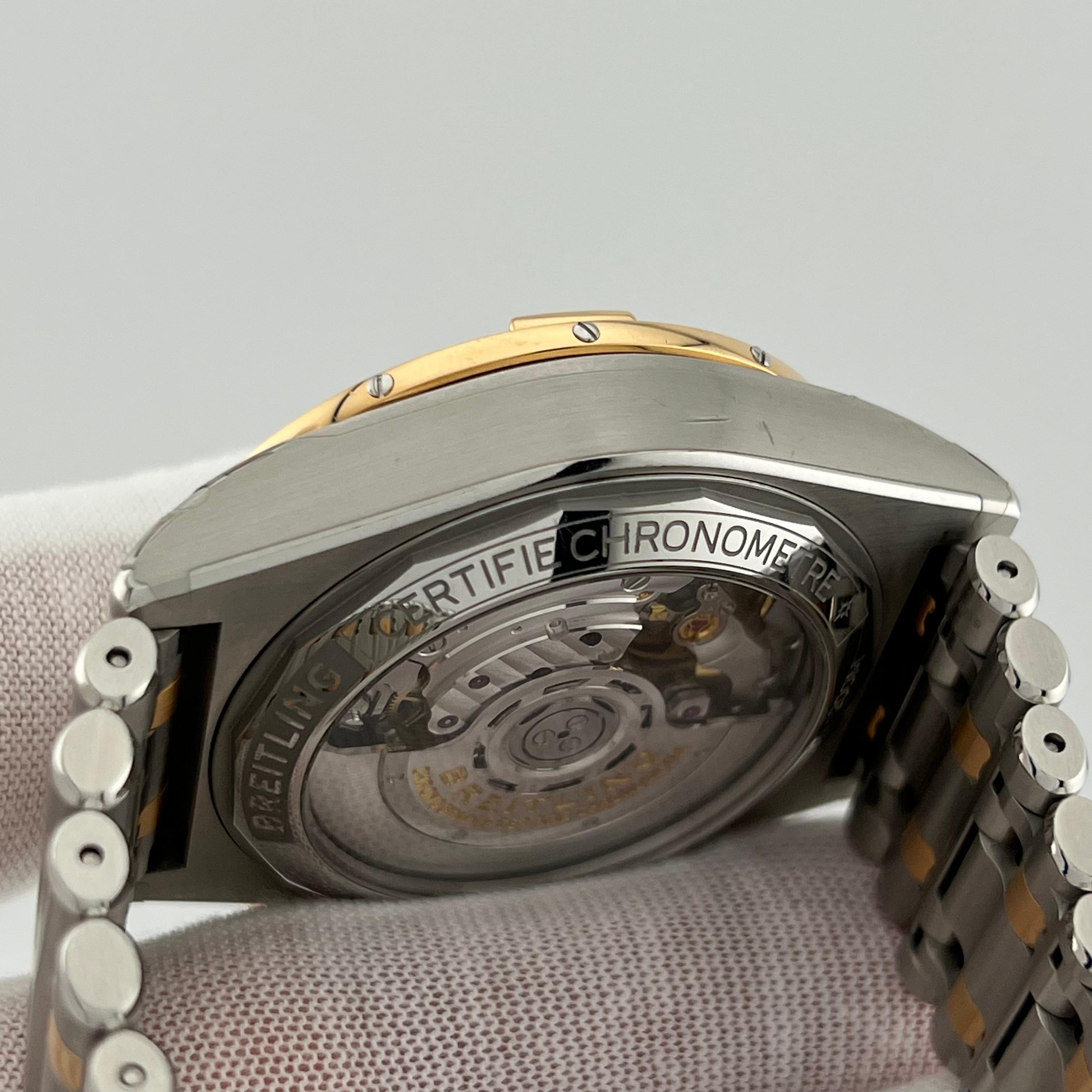 Breitling Chronomat UB0134 42 Esfera Antracita Inoxidable Oro Rosa 18K Caja Papeles en venta 3