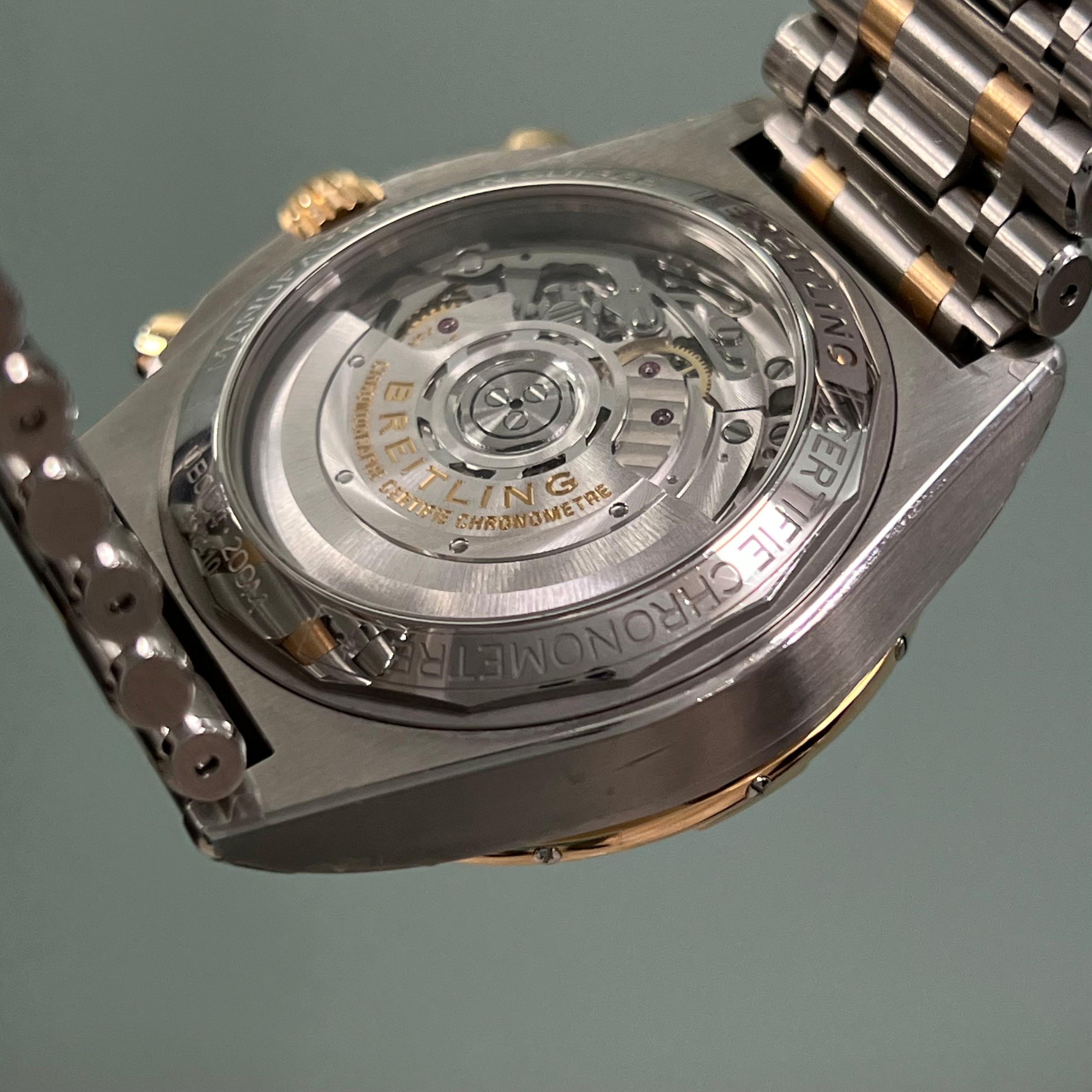 Breitling Chronomat UB0134 42 Esfera Antracita Inoxidable Oro Rosa 18K Caja Papeles en venta 5