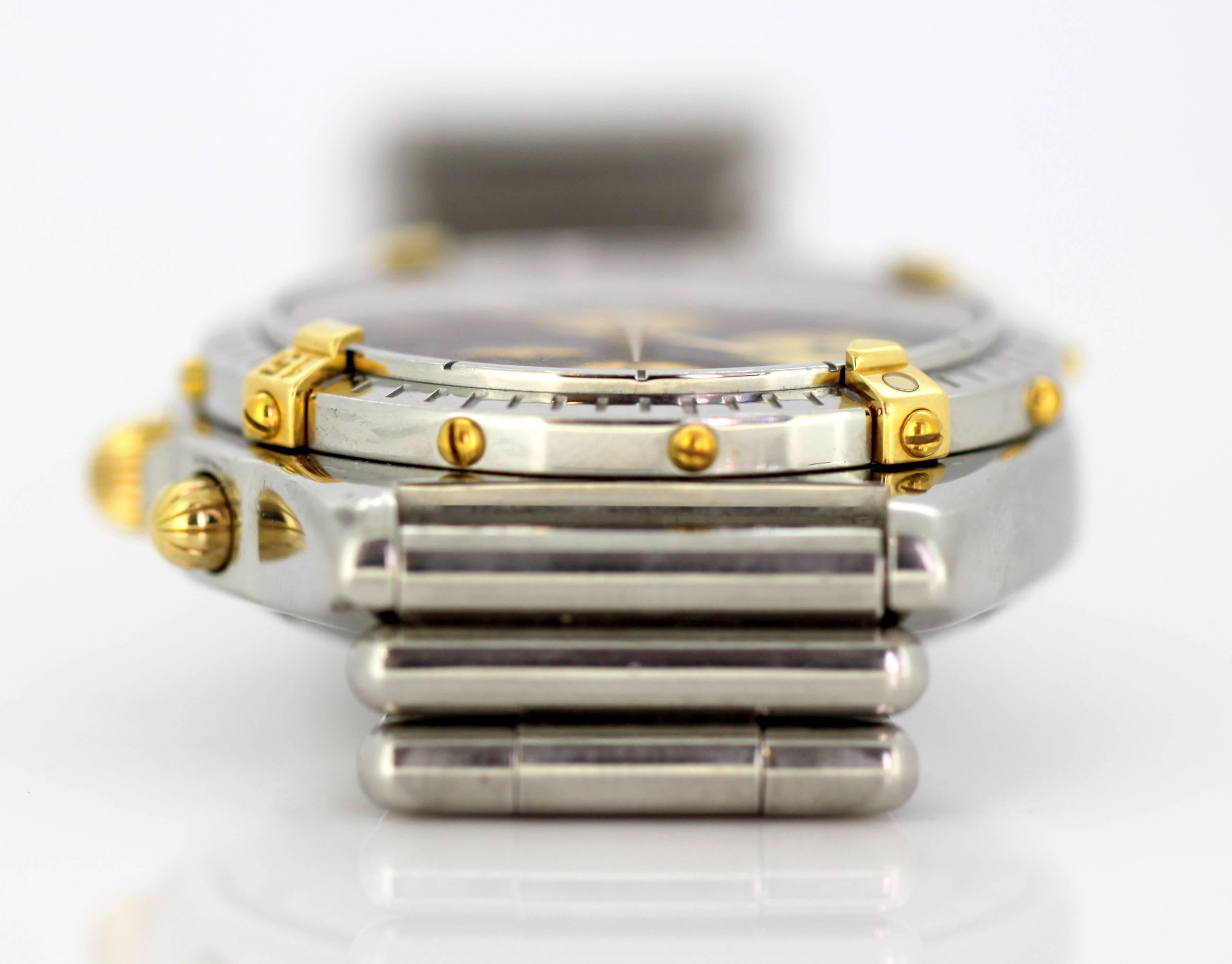 Breitling Chronomat Wristwatch, Automatic Chronograph, 18 Karat Gold and Steel 5