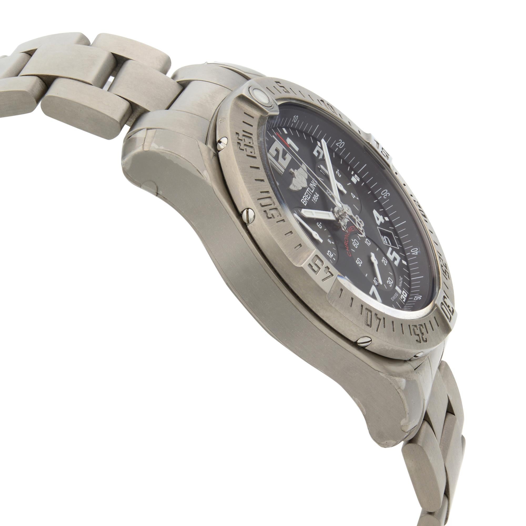 Men's Breitling Chronospace Evo B60 Titanium Black Quartz Watch EB601010/BF49-152E